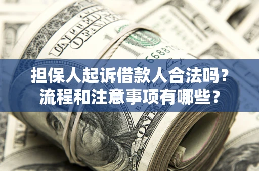 济南担保人起诉借款人合法吗？流程和注意事项有哪些？
