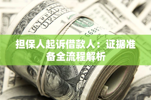 济南担保人起诉借款人：证据准备全流程解析