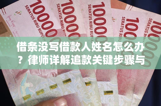 济南借条没写借款人姓名怎么办？律师详解追款关键步骤与证据链构建