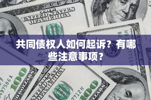 济南共同债权人如何起诉？有哪些注意事项？